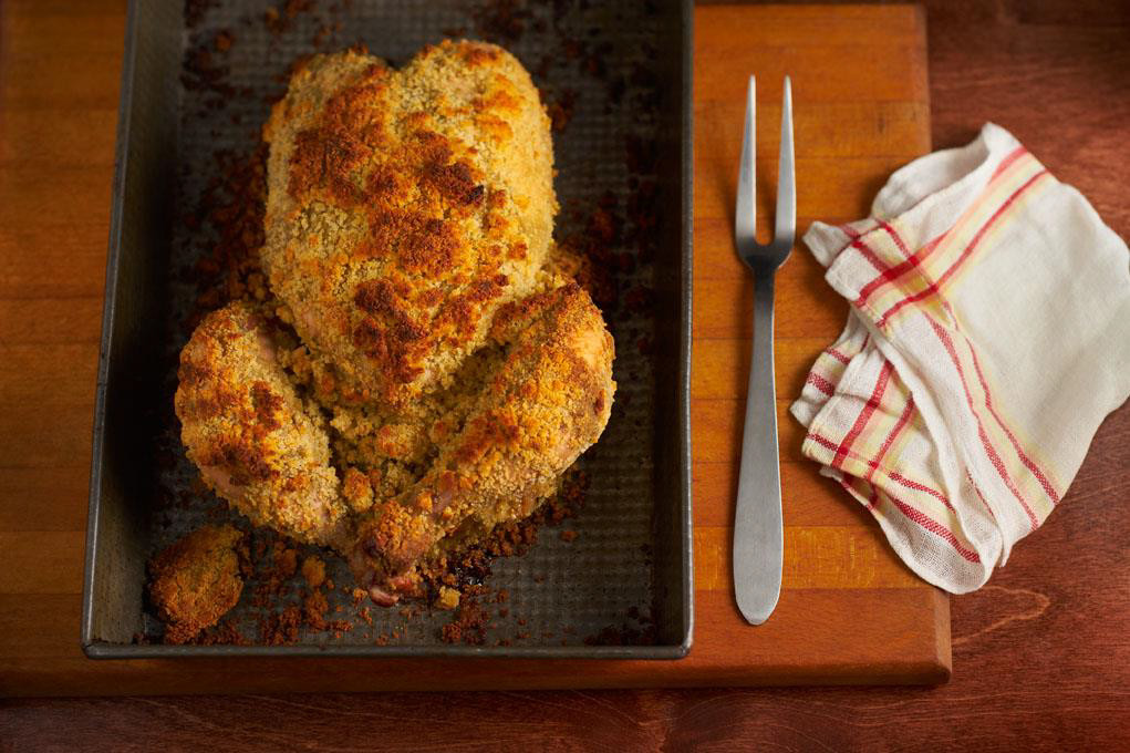 Cornbread-Crusted Roasted Chicken | Edmonds Food Bank